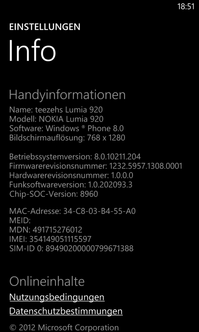 Lumia 920 1308 FW Screenshot