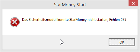 StarMoney 9 Fehler 575