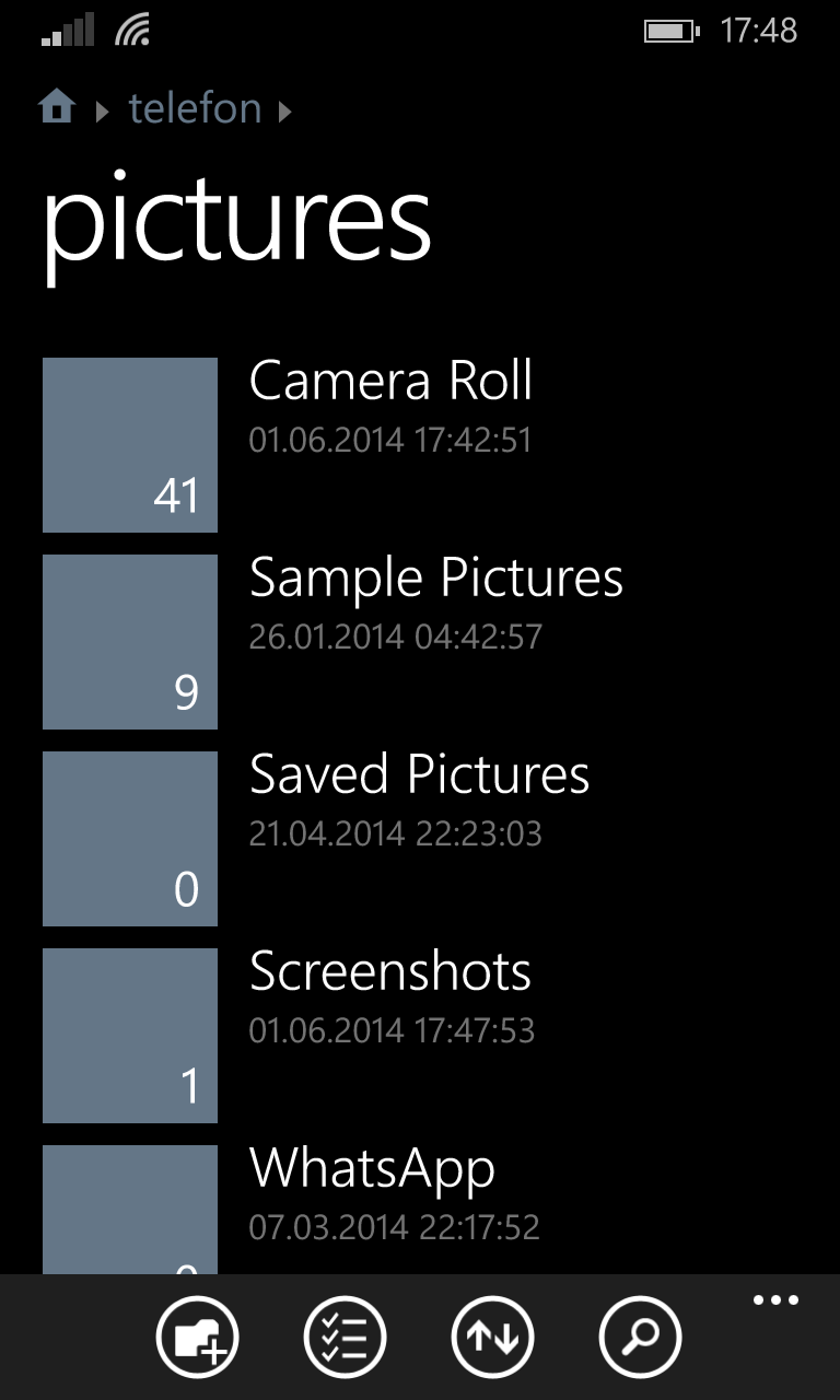 Dateien Screenshot