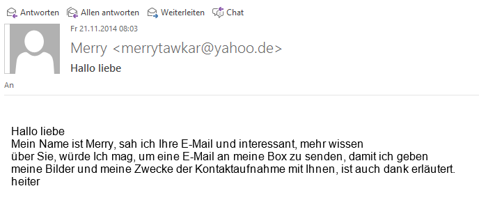 Spam-Mail aus meiner Inbox
