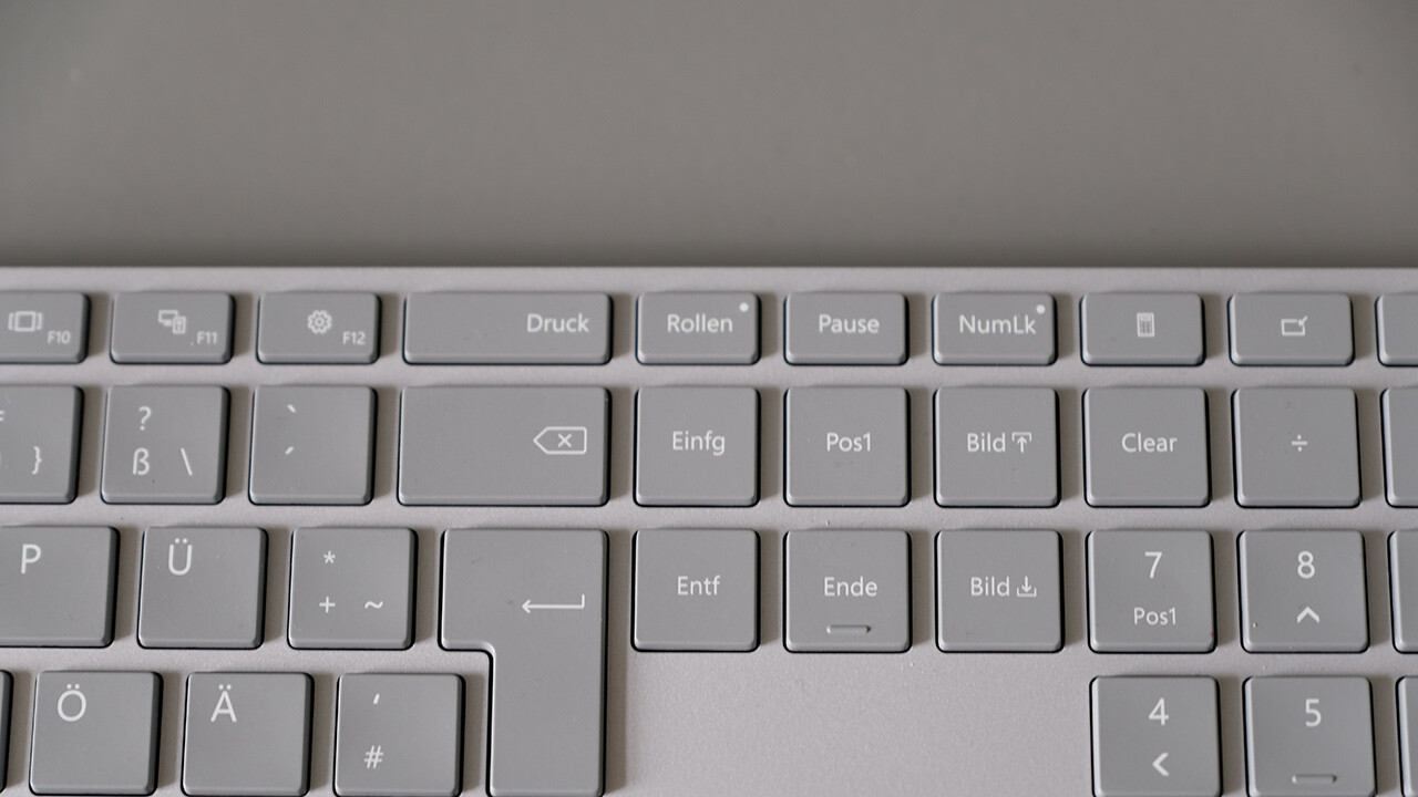 Microsoft Surface Tastatur, Detail